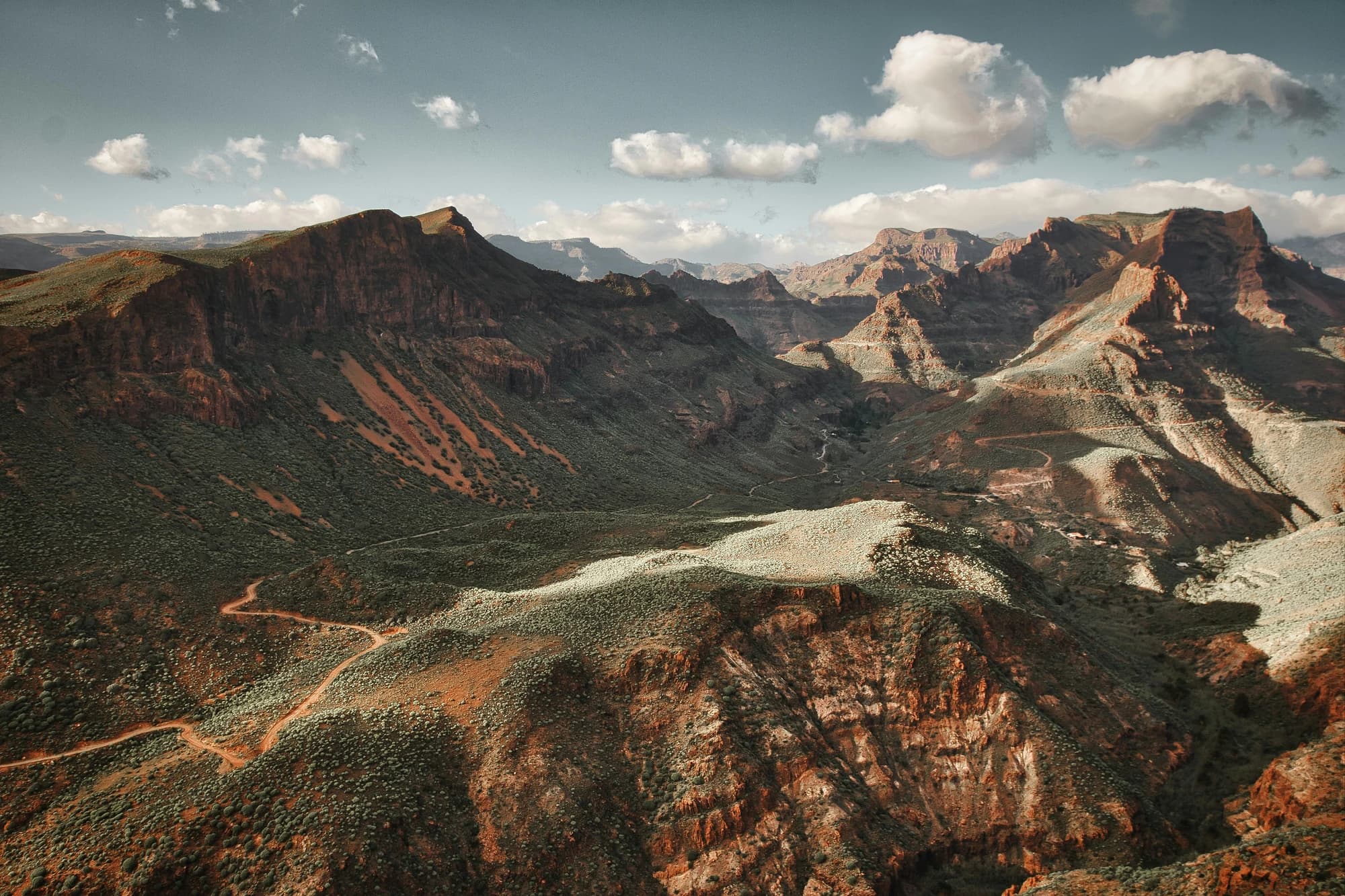 Mountain ridges in the Fataga valley, Gran Canaria